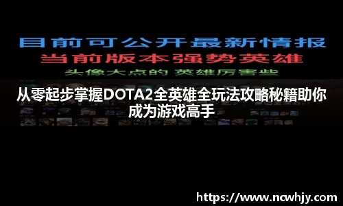 从零起步掌握DOTA2全英雄全玩法攻略秘籍助你成为游戏高手